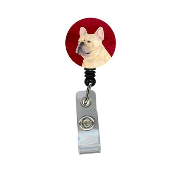 Teacher&Aposs Aid French Bulldog Retractable Badge Reel or ID Holder with Clip TE2902119 - main